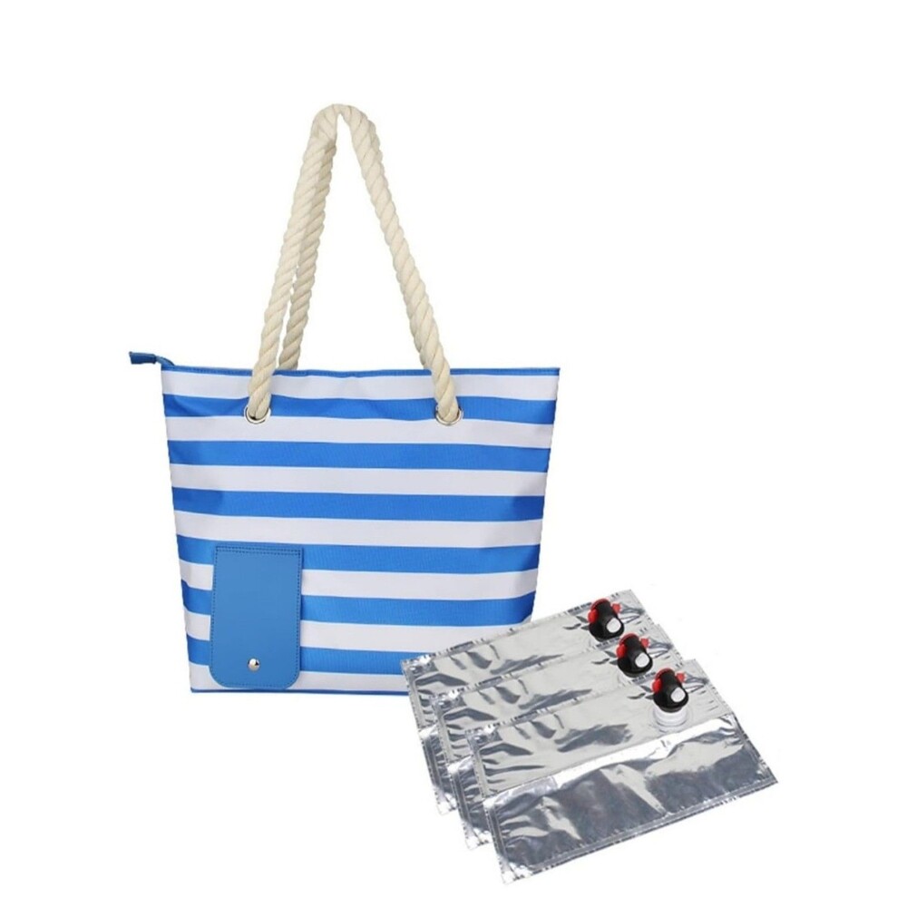 Wine Tote With Drink Dispenser, Leakproof & Insulated & Padded Versatile Cooler